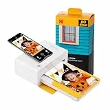 Kodak Dock Plus PD460, stampante fotografica portatile per smartphone, stampa istantanea, 10 x 15 cm, iOS e Android, Bluetooth & Docking, confezione da 80 + 10 carte fotografiche, giallo e