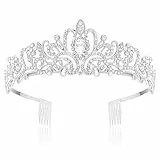 Makone Tiara Corona di Cristallo con Strass Pettine per la Cerimonia Nuziale Corona Prom Dresses Pageants Princess Parties Birthday