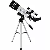 Zoomion Pioneer 70/360 AZ Telescopio AZ Telescopio Set per Bambini e Adulti con Accessori per l'osservazione di Animali Domestici o Animali.