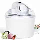Macchina Gelato Soft, 1,5L Gelatiera, Macchina del Gelato con Bocca, Grande Coperchio Visibile Macchina per Gelato Pronto in 30 min