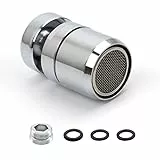 360° Aeratore Rubinetto Cucina, TIANLIN Rompigetto Rubinetto Acciaio Inox, M22/M24 Rompigetto Rubinetto Bagno, Con Accessori e Anello di Tenuta, Adatto per Cucina, Bagno