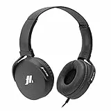SBS Cuffie a Filo con Padiglioni Morbidi Rotanti, Cavo Jack 3.5 mm da 1.2 m, Microfono Integrato e Tasto per Risposta/Fine Chiamata, Nero