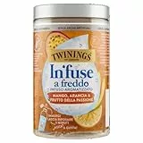 Twinings, In'fuse Mango, Arancia e Frutto della Passione, Infuso Senza Zucchero per Acqua Fredda dalle Note Esotiche, da Portare Sempre con Te, 10 Filtri