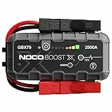 NOCO Boost X GBX75, Booster di Avviamento Auto UltraSafe da 2500A, Avviatore di Emergenza 12V, Caricatore Portatile, Cavi di Avviamento Batteria per Motori a Benzina da 8,5L e diesel da 6,5L