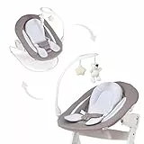 Hauck Sdraietta Neonato Alpha Bouncer Deluxe 2in1, Compatibile con Seggioloni Alpha+ e Beta+ - Sdraietta Neonati da 0 Mesi fino a 9kg, con Riduttore di Seduta, Funzione Dondolo e Arco Giochi - Beige