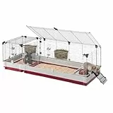 FERPLAST Gabbia per porcellini d'India, Gabbia per conigli, Gabbia e accessori inclusi, Apribile e componibile 162 x 60 x h 50 CM, Krolik, 160