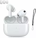 Tiptop Home Cuffie Bluetooth, Auricolari Bluetooth 5.3 con Mic Stereo, 2023 Cuffie Wireless In Ear Cuffie Senza Fili IPX7 Impermeabili, Cuffiette Bluetooth Sport 25 Ore, per IOS,Android,Bianco