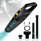 Teramo Led Aspirabriciole Senza Fili, Aspirapolvere Potente 5V 40W Autonomia 20 Minuti di Lavoro Aspirabriciole Ricaricabile Ricarica Rapida USB, per Casa/Auto/Ufficio