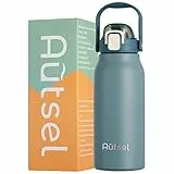 Autsel Borraccia Termica 1.7 litro Bottiglia Termica Senza Perdite Borraccia Palestra Sportiva in acciaio inox, rimanere fredde 24h o calde 12h, Senza BPA, per Sport, Yoga, Ciclismo