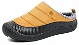 Gaatpot Unisex Pantofole Invernali Caldo Peluche Slippers Ciabatta da Casa Morbido Antiscivolo Slip On Scarpe giallo-nuovo 43EU
