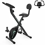 GEARSTONE Cyclette,Bicicletta magnetica pieghevole,Bicicletta da fitness,Trainer indoor pieghevole per allenamento cardio a casa,Sensore del polso,Supporto per telefono,