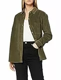 Urban Classics Maglietta da Donna in Corduroy Oversize Camicia, Oliva, XXL