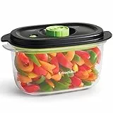 FoodSaver Contenitore Salva Freschezza per Sottovuoto da 1.2 litri, con Funzione Marinatura, BPA Free, Indicatore del Vuoto, Trasparente