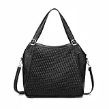 Miss Lulu Borsette Hobo per donne Borsa a tracolla in ecopelle Ladies Fashion Shoulder Hobo Tote Top Handle Bag con tracolla regolabile