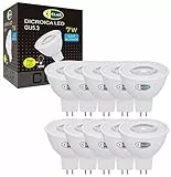 CLAR - GU5.3 LED 7W, Faretto LED 12V, Lampadine Faretto Attacco, LED MR16, Lampadina LED GU5.3, Lampada LED Dicroica, Luce Naturale 4000ºK (Pack 10)