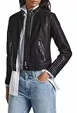 Pepe Jeans Nicole, Giacca Biker Donna, Nero (Black),S