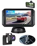 Jansite【Stile esclusivo】5 pollici AHD 1080P Kit Telecamera posteriore di Retromarcia Auto IP68 impermeabile Super visione notturna per Camper Facile da Installare 12-24V