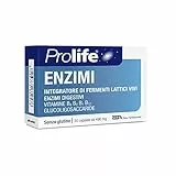 Prolife Enzimi - Probiotici con Miscela di 16 Enzimi a Funzione Digestiva - 30 capsule da 490mg
