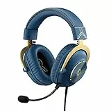 Logitech G PRO X Cuffie Gaming - Microfono Removibile Blue VO!CE, Comodi Cuscinetti in Memory Foam, DTS Headphone 7.1 e Driver PRO G 50 mm, Edizione Ufficiale di League of Legends - Blu/Oro