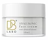 Dblabo Crema Viso Antirughe con Acido Ialuronico Puro e Retinolo-Idratante con effetto Lifting - Antietà ad Efficacia Immediata