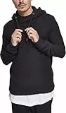 Urban Classics Loose Terry Inside out Hoodie Cappuccio, Nero (Black 00007), X-Large Uomo