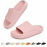 Geweo Ciabatte Doccia Donna Uomo Pantofole Casa Estive Antiscivolo Fondo Scarpe Slippers Aperte Carino Traspirante Unisex Bagno Massaggio Sandalo Spiaggia Piscina Morbido Rosa Taglia 40-41 EU