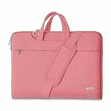 Voova Borsa Porta PC Portatile Custodia Laptop Computer 15 15.6 15,6 16 Pollici Impermeabile Antiurto con Tracolla e Maniglia Compatibile con Macbook Pro Dell Acer Hp Lenovo Donna Uomo Rosa