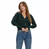 VERO MODA Vmlea LS V-Neck Cuff Cardigan Noos Maglione, Pine Grove, XS Donna