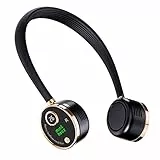Minthouz Ventilatore portatile da collo silenzioso – 3 velocità 2000 mAh USB ricaricabile Mini Leafless Fan – Hands Free con raffreddamento ad aria a doppia testa a vento per viaggi, ufficio (nero)