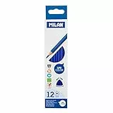 Scatola 12 matite triangolari di colore blu