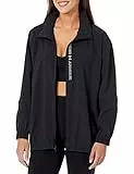 Under Armour Giacca Oversize in Tessuto con Zip Intera, Felpa Donna, Nero/Nero/Bianco, XL