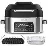 CHEFREE Friggitrice ad aria 6L, LED Touch Screen, Friggitrice Grill senza olio con 8 funzioni, Senza Olio e Risparmio Energetico, Nero, AFG01
