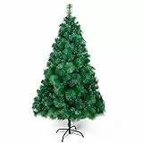 OZAVO Albero di Natale Artificiale 180 cm,960 Rami,PVC Ago di Pino Effetto Realistico,Decorazione di Natale,Base Metallica(Verde)