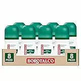 Borotalco Deodorante Roll On Originale Deo 48h con Talco a Cristalli Attivi Protezione dal Sudore Senza Alcol Profumo di Borotalco - 8 Flaconi da 50ml