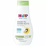HiPP Baby Care - Bagnetto Buonanotte, Bagnoschiuma per Bambini, Rilassa e Favorisce il Riposo, per Pelli Sensibili, con Estratto di Sandalo, 1 Flacone da 350 ml