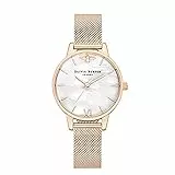 Olivia Burton Orologio Analogico al Quarzo da Donna con Cinturino in Acciaio Inossidabile Color Oro Rosa - Ob16Ex225