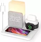 Caricabatterie Wireless, COLSUR Stazione di Ricarica Wireless 3 in 1 con Adattatore QC3.0 per iWatch SE 7 6 5 4 3 2, AirPods Pro 2, Supporto di Ricarica a Digiuno da 15W per lPhone 14 pro max/13/12/X