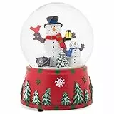 Elanze Designs Cardinal 100 MM Christmas Snow Globe gioca gelido il pupazzo di neve