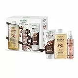Equilibra Corpo, Kit Corpo Argan, Argan Dermo-Bagno Delicato, Argan Acqua Corpo Profumata Con Olio Di Argan, Argan Crema Corpo Fluida Anti-aging, Confezione regalo