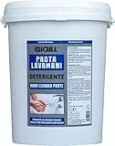SIGILL, Pasta Lavamani Tradizionale, Ideale per Meccanici e Artigiani, Rimuove lo Sporco Tenace, Ideale per Lucidare Piastrelle e Pareti, Made in Italy, Fustino 5 L