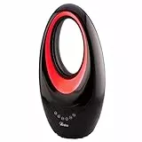 Ardes AR4BL1 Sauron Bladeless Termoventilatore Ceramico Oscillante Senza Pale con Telecomando, Luce Notturna Led e Timer, 2000 w, Nero