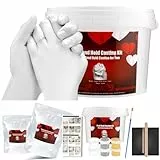 VIPNAJI Kit di stampaggio a mano coppia impronta 3D adulti famiglia piedi e mani - idea per donna e uomo alginato - regalo innamorato con gesso per modanature - scultura d'arte decorativa
