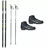 Fischer - Set sci di fondo per corridore pesante Superlite X-TRA Stiff classico + attacchi + scarpe + bastoncini (204)