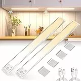 wobsion Luci Led Con Sensore di Movimento 40CM×2PCS,2200mAh USB Ricaricabile Led Sottopensile Cucina Senza Fili,138 LEDs Luce Armadio Led Con Sensore 3000K/4000K/5000K Dimmerabile Per Cucina
