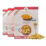 Gustamente Pasta Senza Glutine all’Uovo - Tortellini Ripieni senza Lattosio con Prosciutto Crudo e Parmigiano Reggiano DOP Fonte di Proteine Senza Conservanti Made in Italy - 3 x 250g