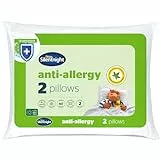 Silentnight - Cuscino Anallergico, Bianco, Microfibra, White, 2 Pezzi