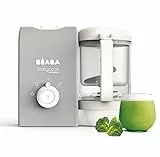 BEABA, Babycook Express, Baby Robot 4 in 1, Cuocipappa per bambini, Cottura Express 15min, Mixaggio su misura, Cottura Vapore Dolce, Scongelamento, Consistenza Omogenea, Capacità 1 250 ml, Grigio