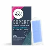 Veet Expert Strisce Corpo e Gambe Pelli Sensibili, 20 strisce