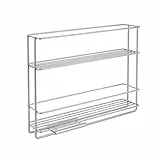 Metaltex - Portaspezie estraibile in metallo argentato, 22 x 28 x 6 cm