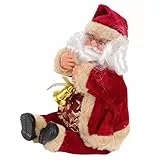 Luoem, statuetta di Babbo Natale seduta, decorazione da tavolo
